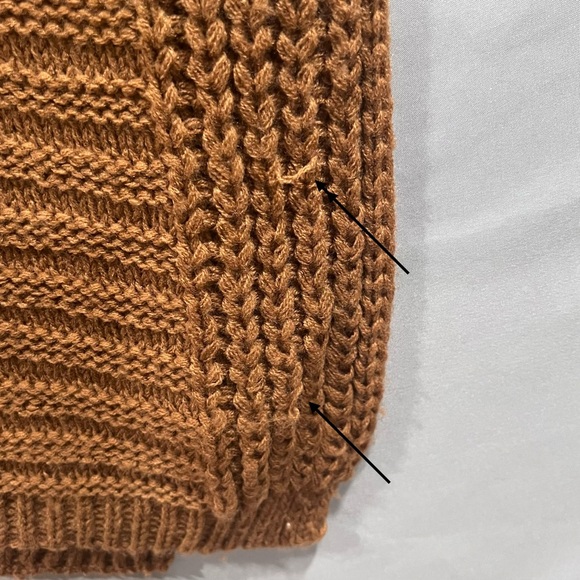 Knit Ruana, Camel, One Size - Picture 8 of 13